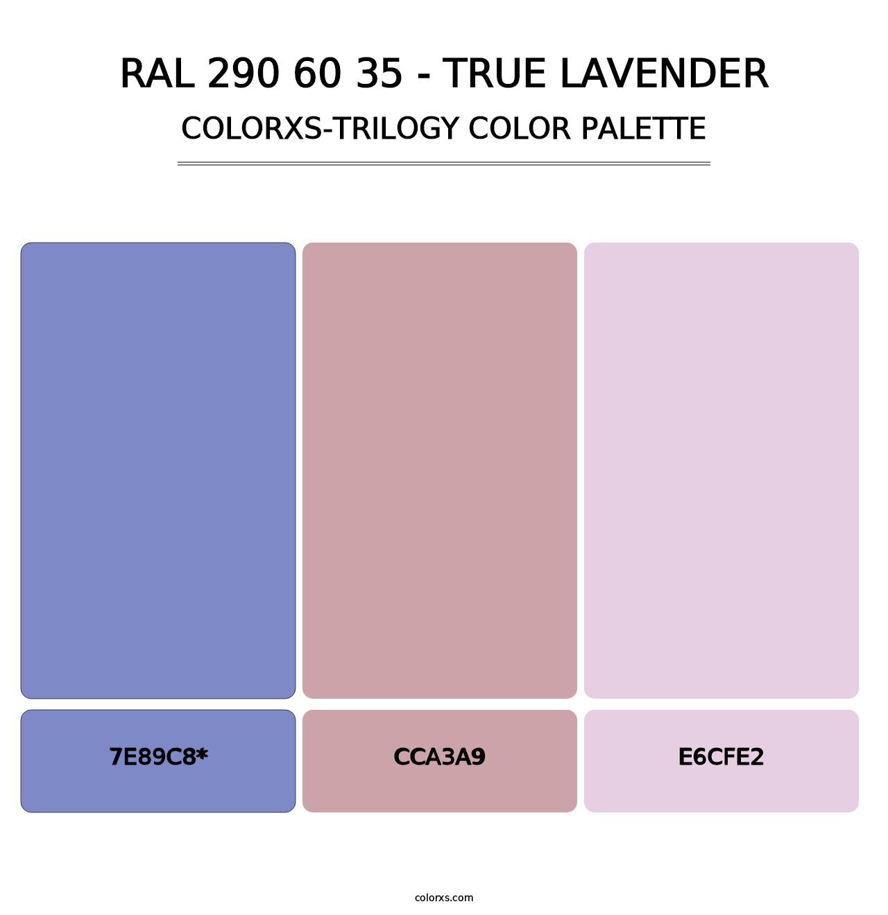 RAL 290 60 35 - True Lavender - Colorxs Trilogy Palette