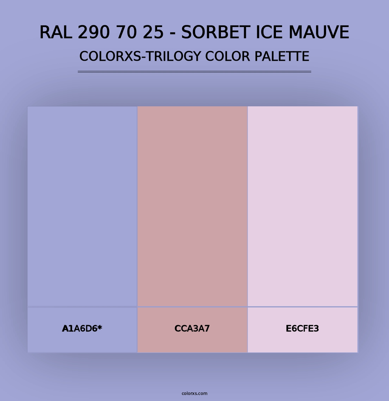 RAL 290 70 25 - Sorbet Ice Mauve - Colorxs Trilogy Palette