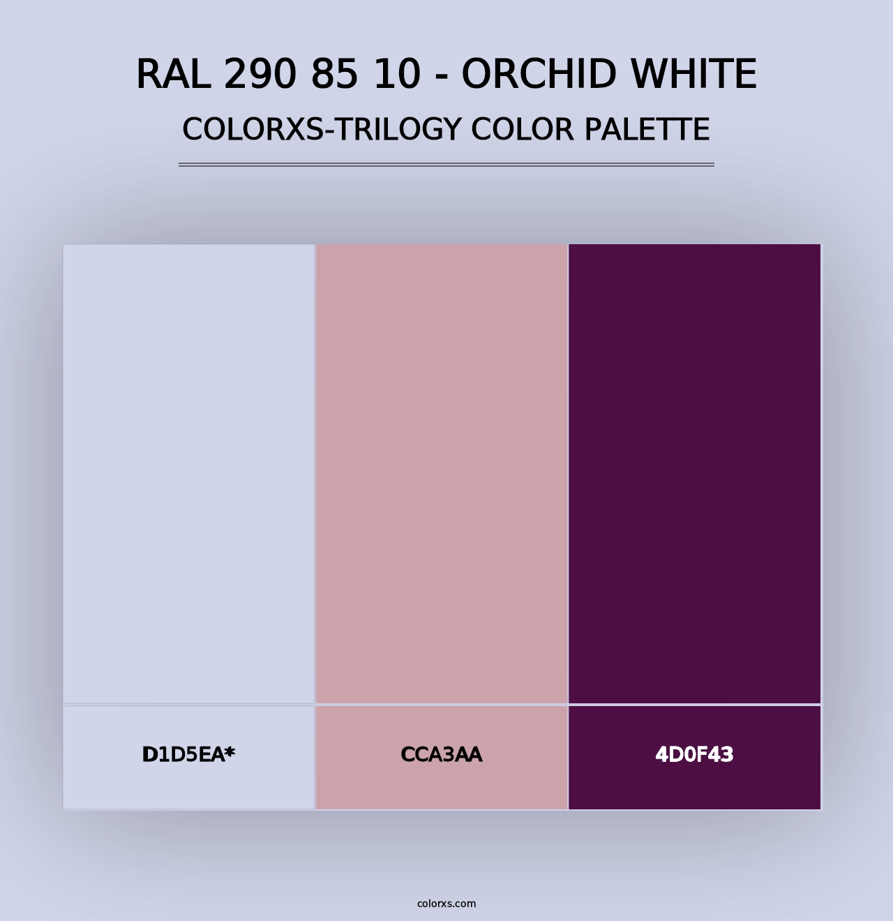 RAL 290 85 10 - Orchid White - Colorxs Trilogy Palette