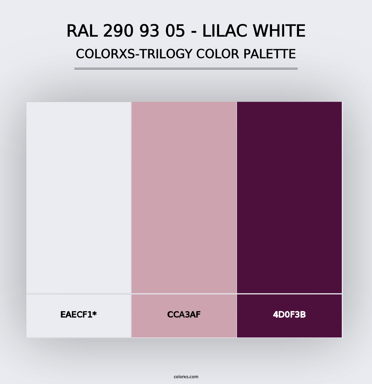 RAL 290 93 05 - Lilac White - Colorxs Trilogy Palette