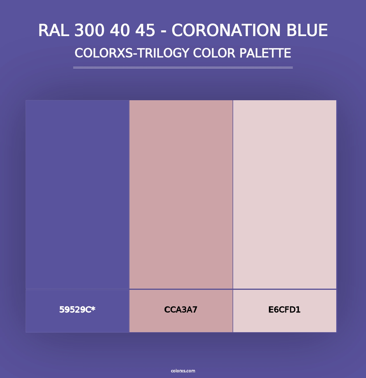 RAL 300 40 45 - Coronation Blue - Colorxs Trilogy Palette