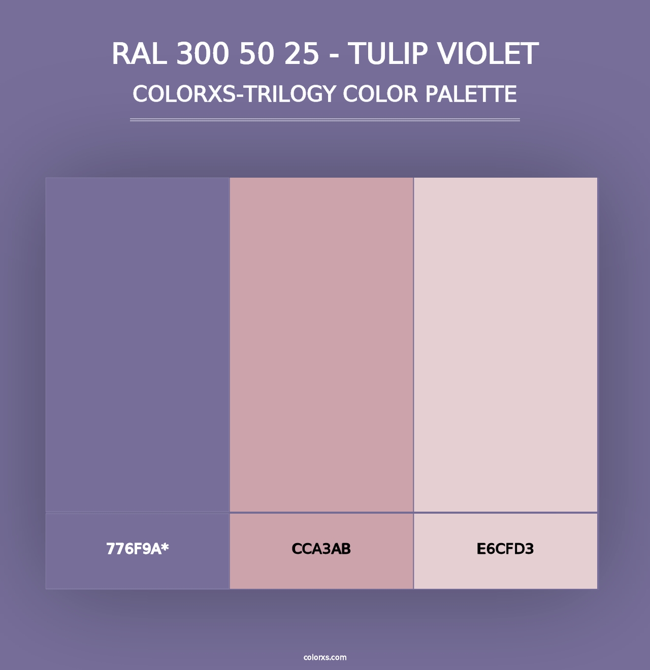 RAL 300 50 25 - Tulip Violet - Colorxs Trilogy Palette