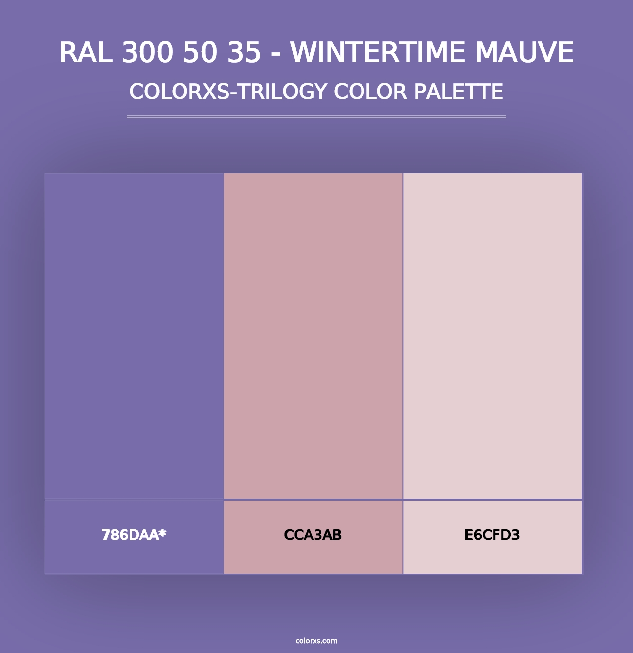 RAL 300 50 35 - Wintertime Mauve - Colorxs Trilogy Palette