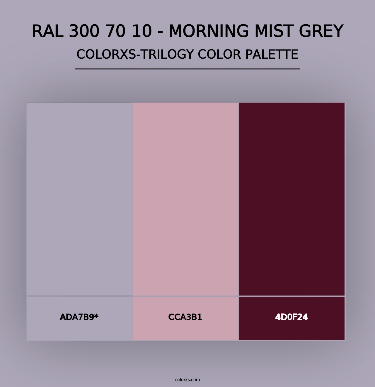 RAL 300 70 10 - Morning Mist Grey - Colorxs Trilogy Palette