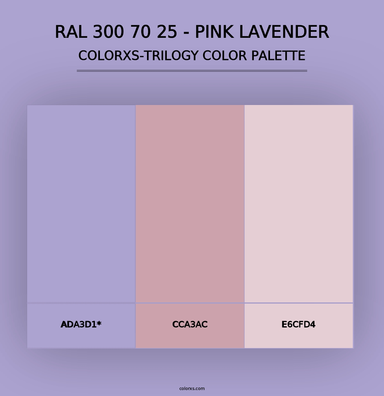 RAL 300 70 25 - Pink Lavender - Colorxs Trilogy Palette