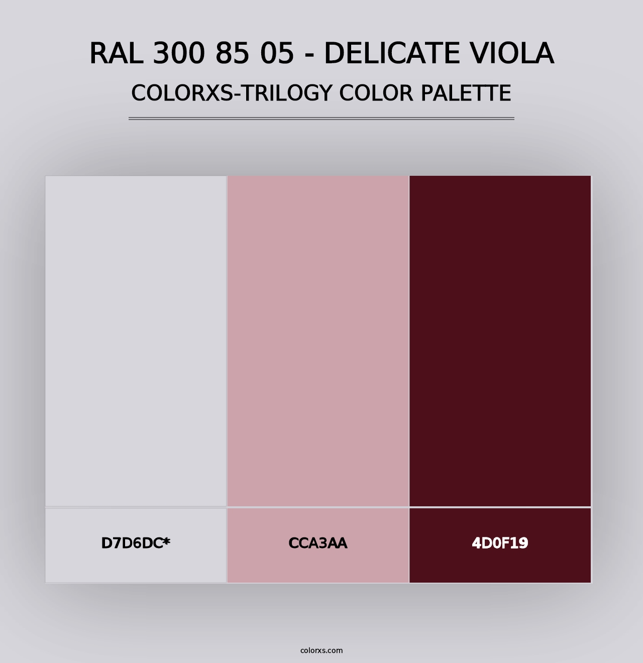 RAL 300 85 05 - Delicate Viola - Colorxs Trilogy Palette