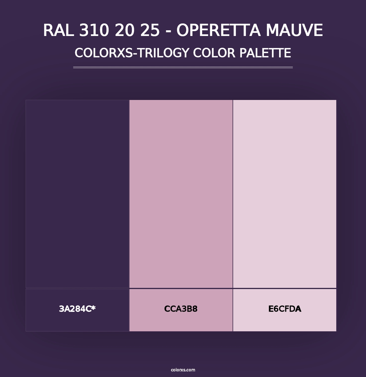 RAL 310 20 25 - Operetta Mauve - Colorxs Trilogy Palette