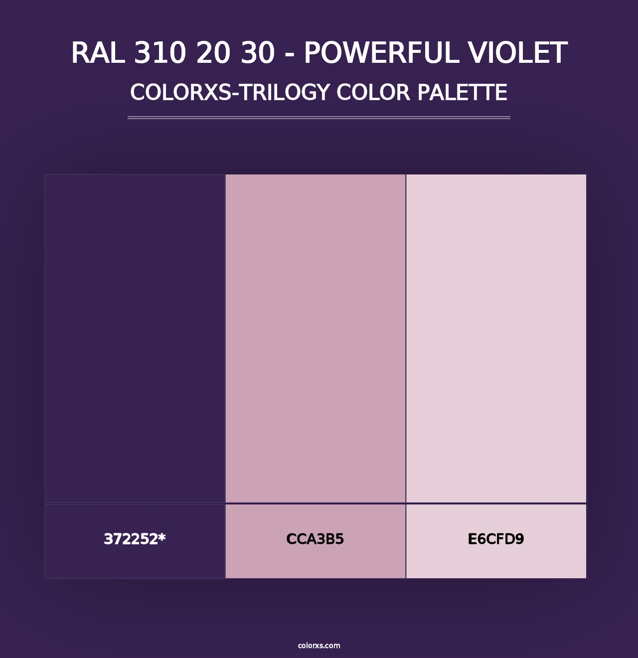 RAL 310 20 30 - Powerful Violet - Colorxs Trilogy Palette