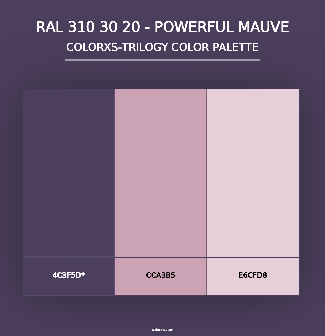 RAL 310 30 20 - Powerful Mauve - Colorxs Trilogy Palette