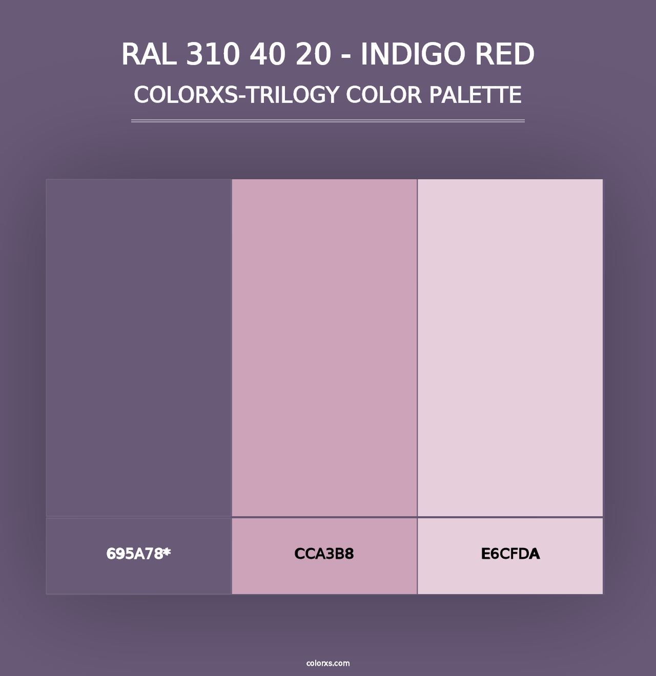 RAL 310 40 20 - Indigo Red - Colorxs Trilogy Palette