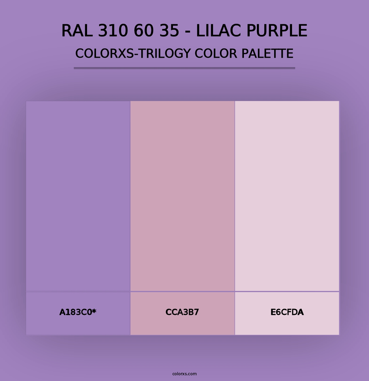 RAL 310 60 35 - Lilac Purple - Colorxs Trilogy Palette