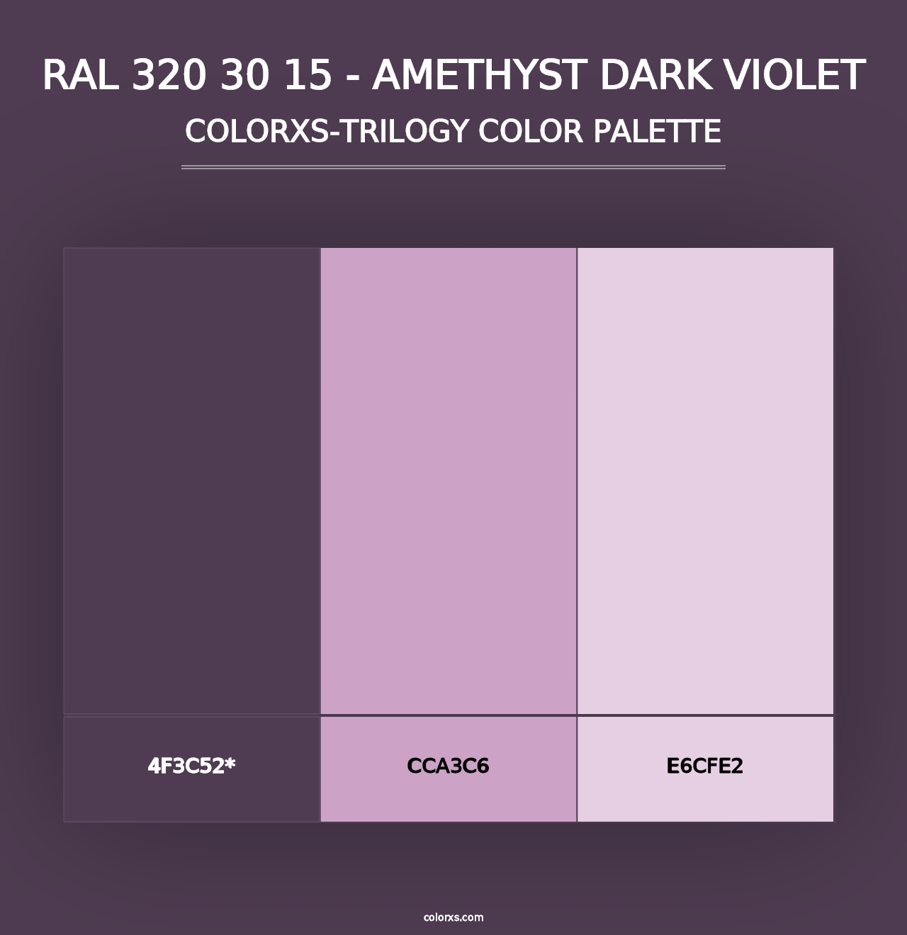 RAL 320 30 15 - Amethyst Dark Violet - Colorxs Trilogy Palette