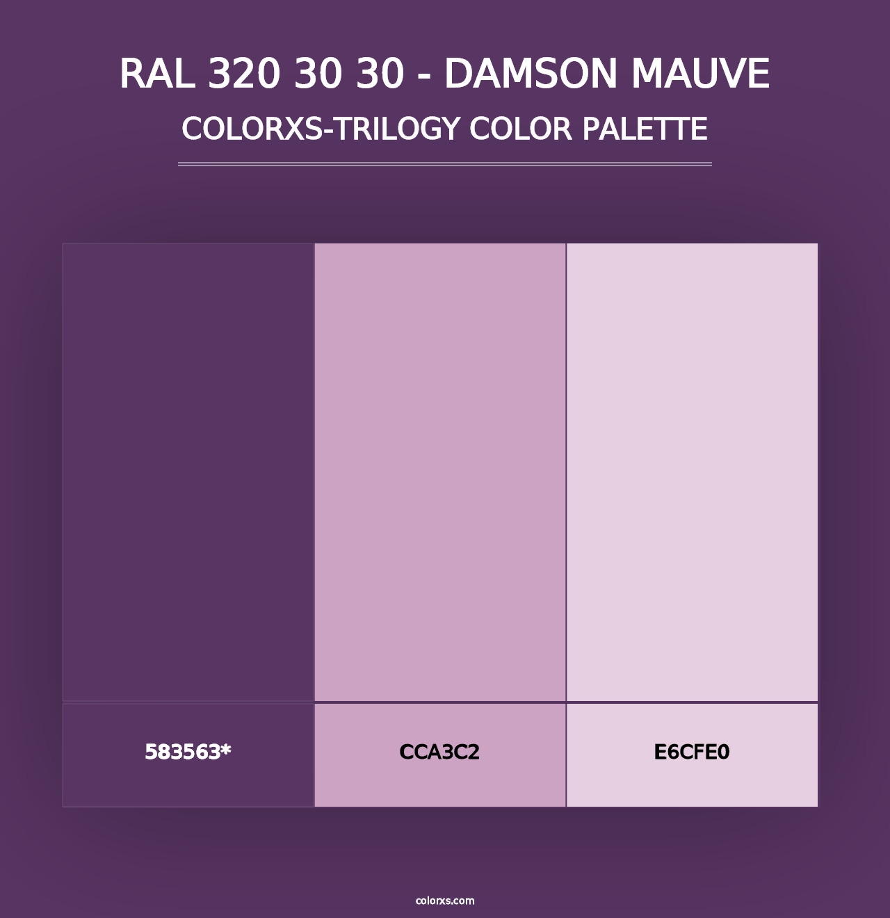 RAL 320 30 30 - Damson Mauve - Colorxs Trilogy Palette