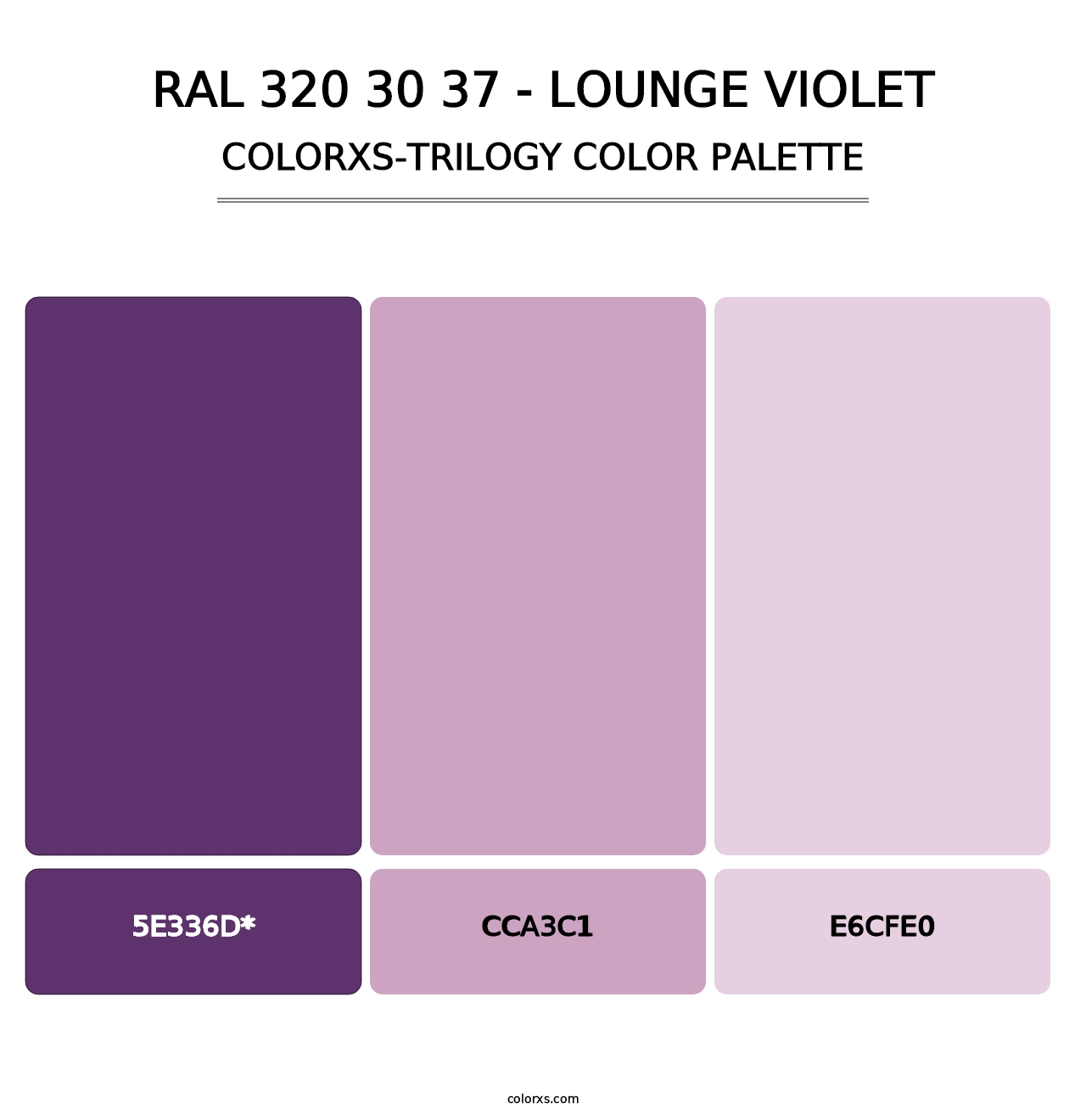 RAL 320 30 37 - Lounge Violet - Colorxs Trilogy Palette