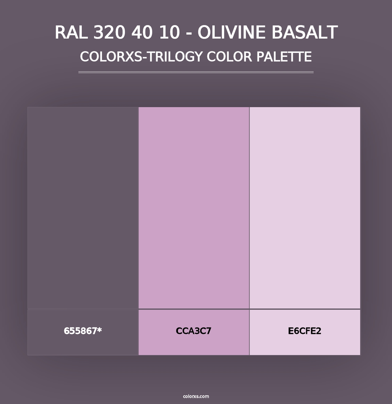 RAL 320 40 10 - Olivine Basalt - Colorxs Trilogy Palette