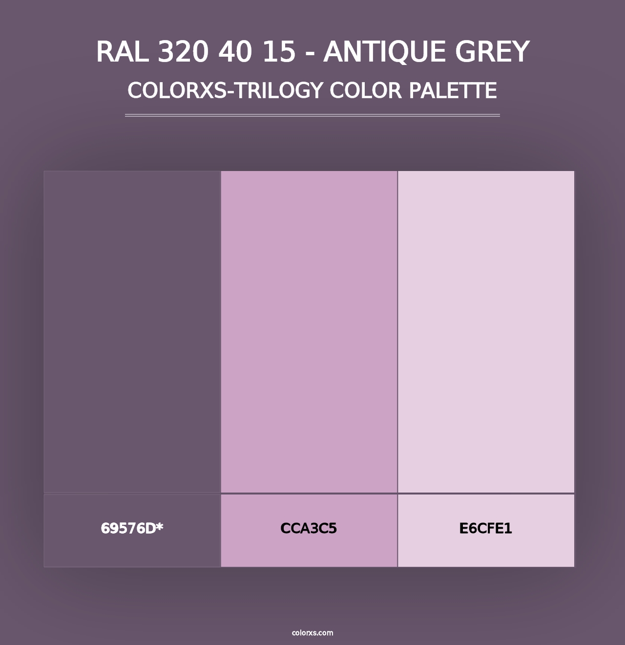 RAL 320 40 15 - Antique Grey - Colorxs Trilogy Palette