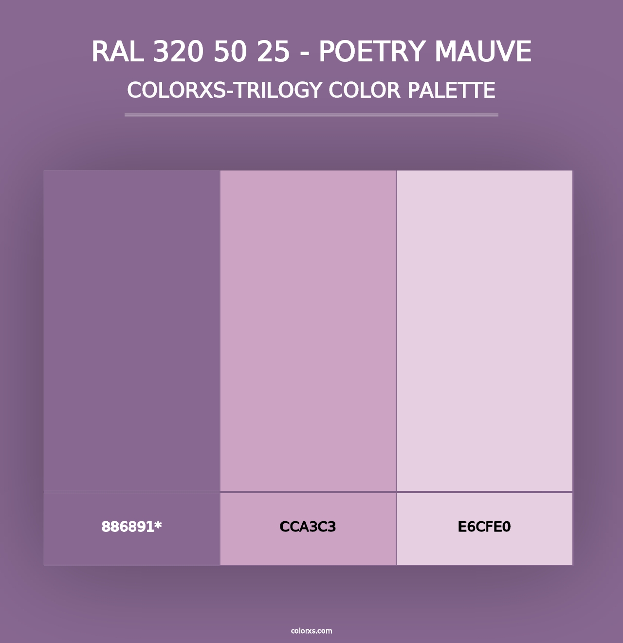 RAL 320 50 25 - Poetry Mauve - Colorxs Trilogy Palette