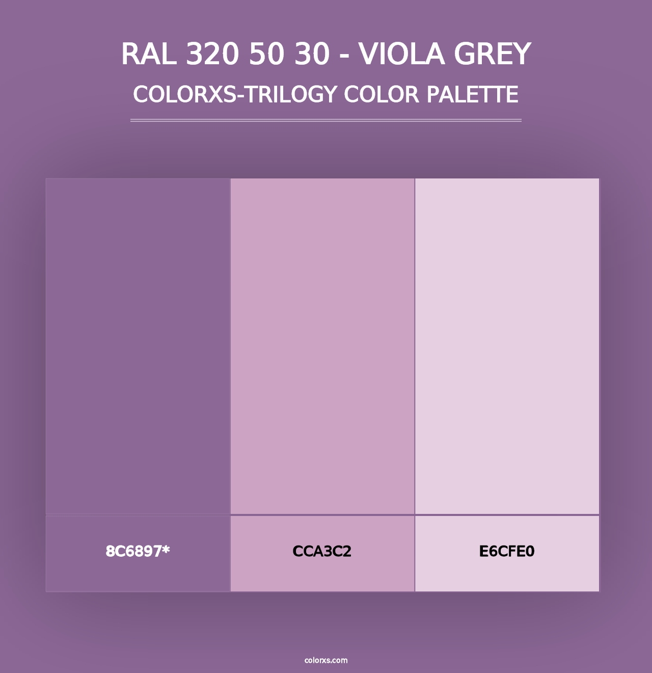 RAL 320 50 30 - Viola Grey - Colorxs Trilogy Palette