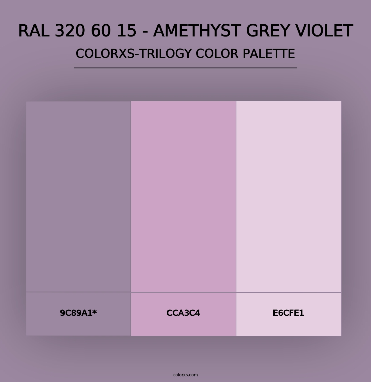 RAL 320 60 15 - Amethyst Grey Violet - Colorxs Trilogy Palette