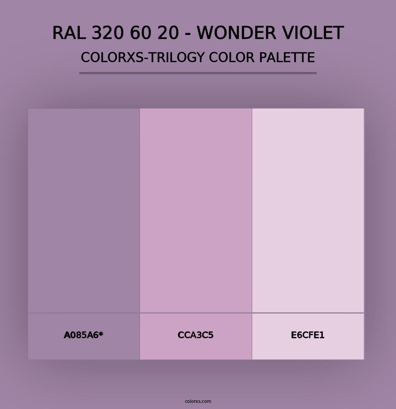 RAL 320 60 20 - Wonder Violet - Colorxs Trilogy Palette