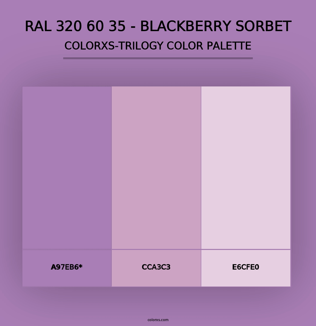 RAL 320 60 35 - Blackberry Sorbet - Colorxs Trilogy Palette