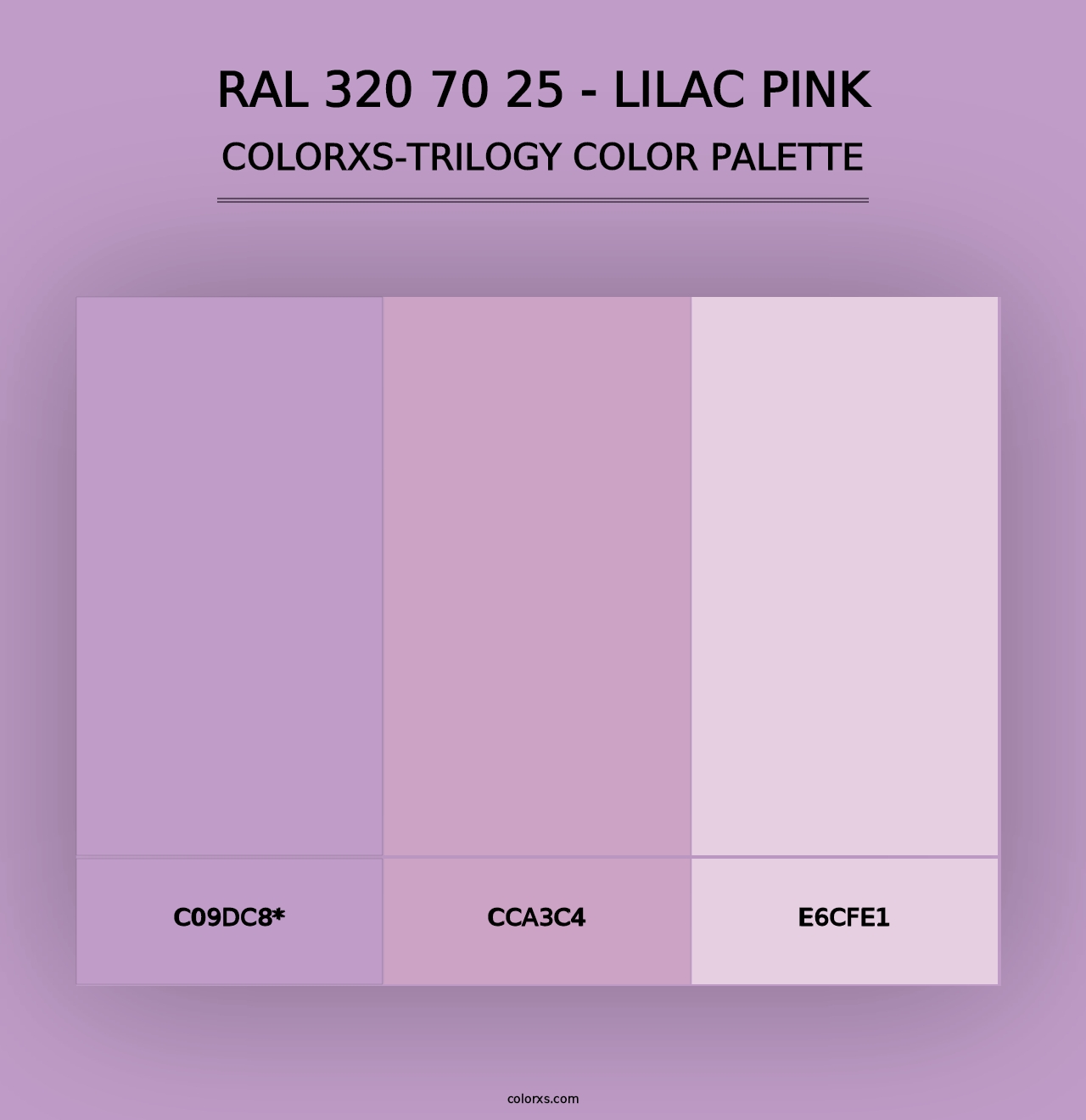 RAL 320 70 25 - Lilac Pink - Colorxs Trilogy Palette