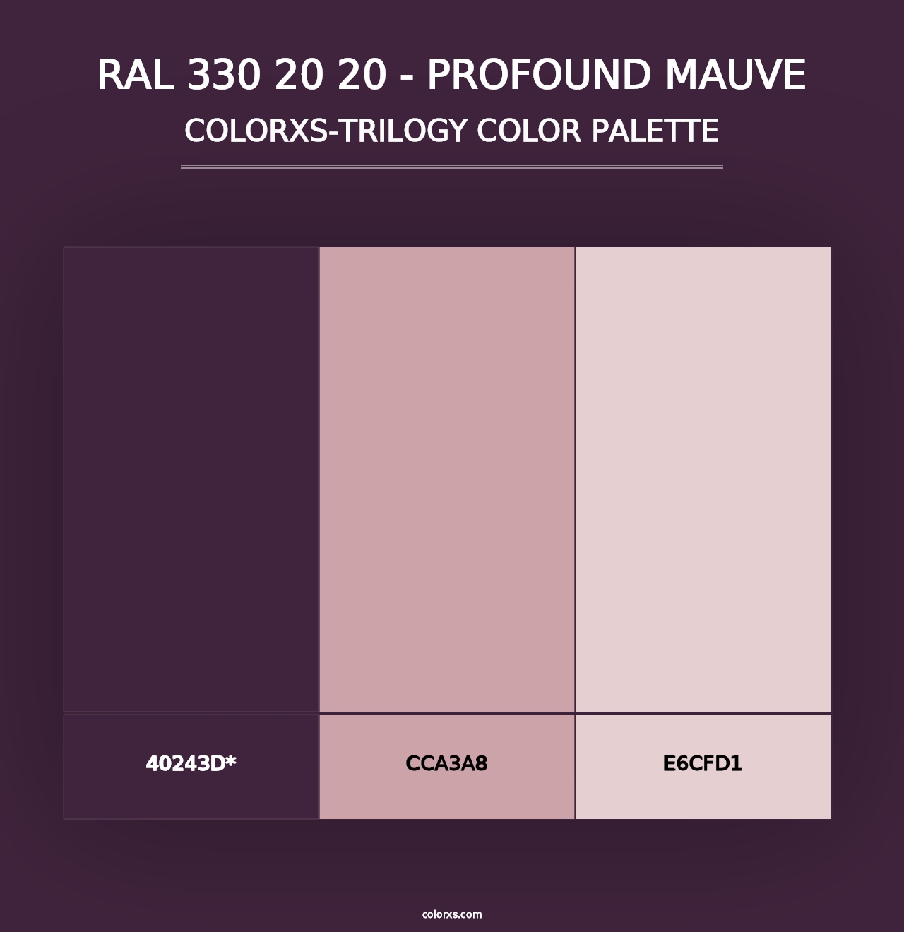 RAL 330 20 20 - Profound Mauve - Colorxs Trilogy Palette