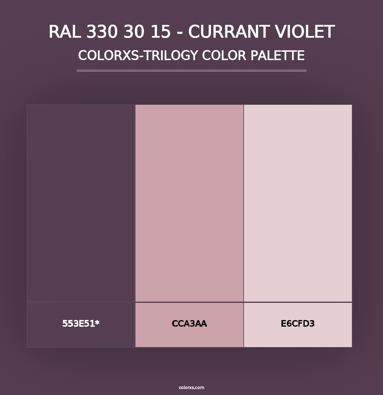 RAL 330 30 15 - Currant Violet - Colorxs Trilogy Palette