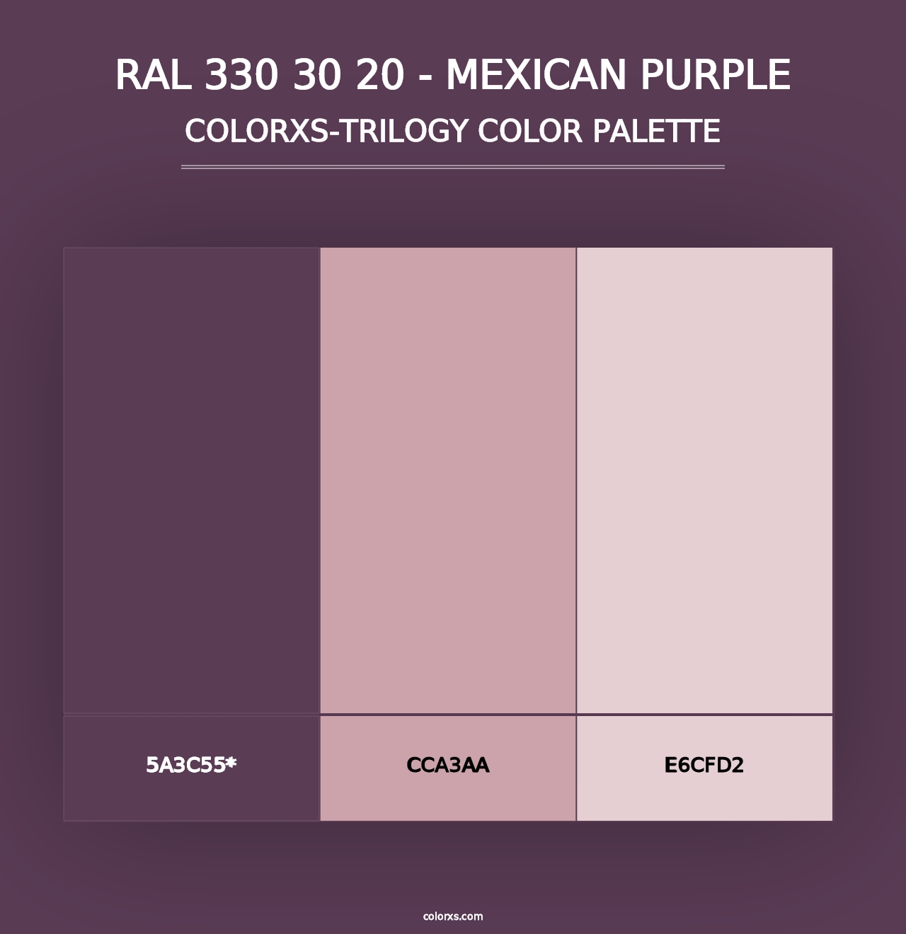 RAL 330 30 20 - Mexican Purple - Colorxs Trilogy Palette