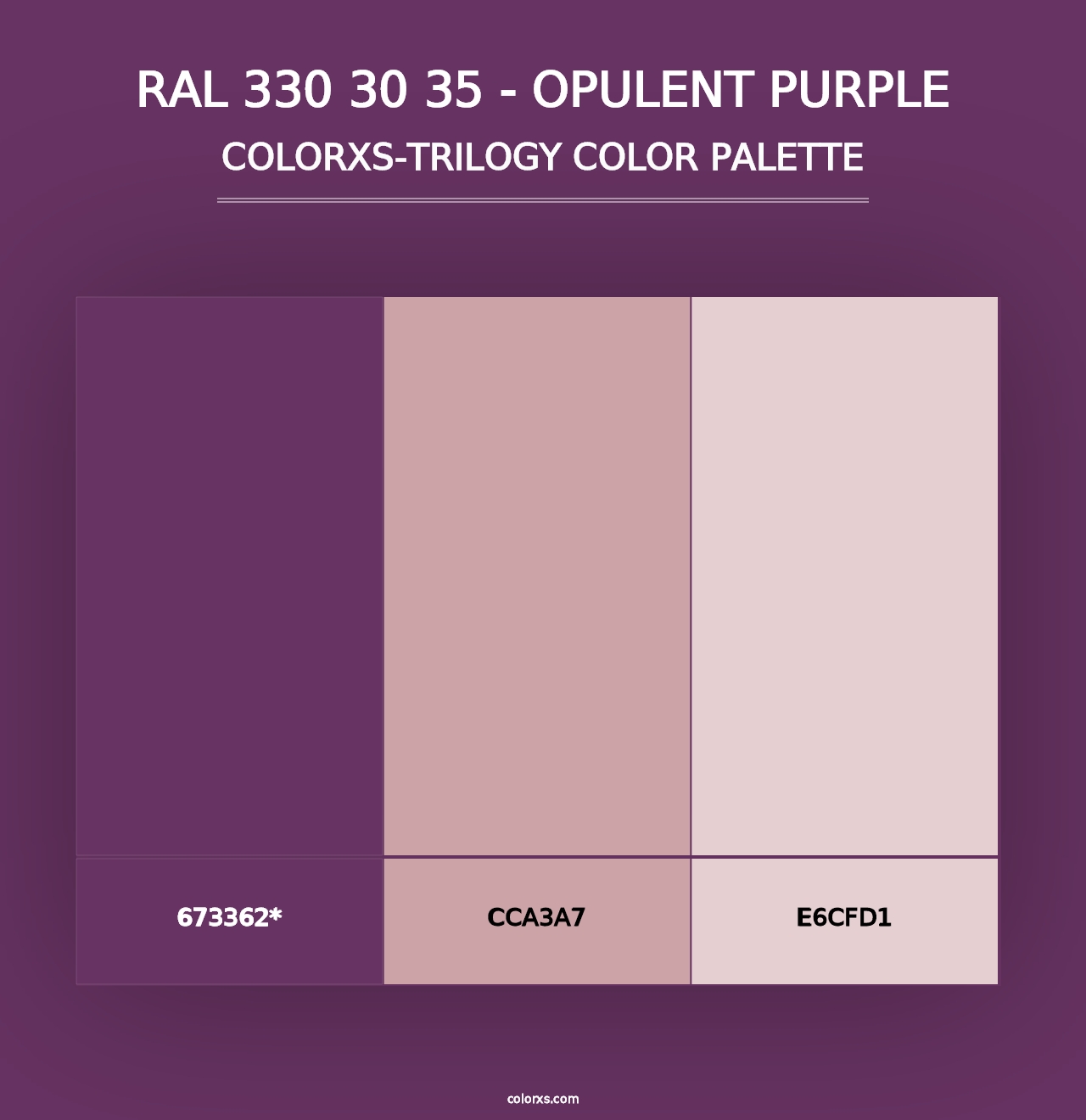 RAL 330 30 35 - Opulent Purple - Colorxs Trilogy Palette