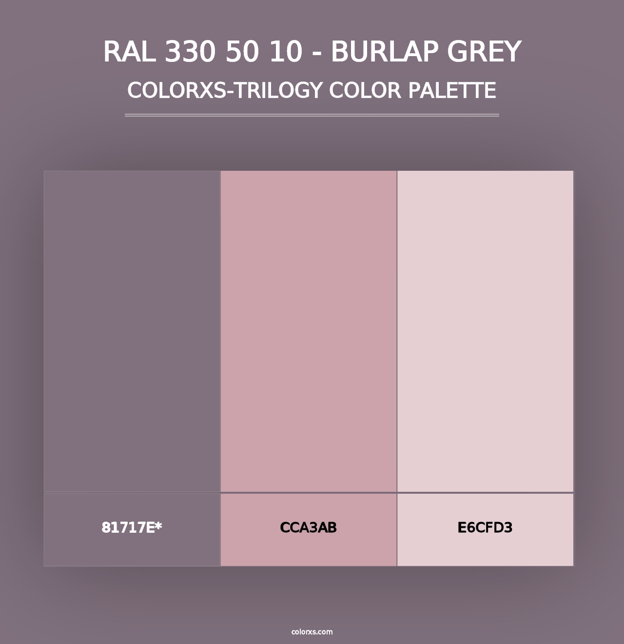 RAL 330 50 10 - Burlap Grey - Colorxs Trilogy Palette