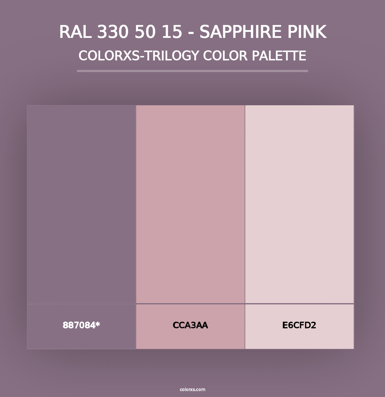 RAL 330 50 15 - Sapphire Pink - Colorxs Trilogy Palette