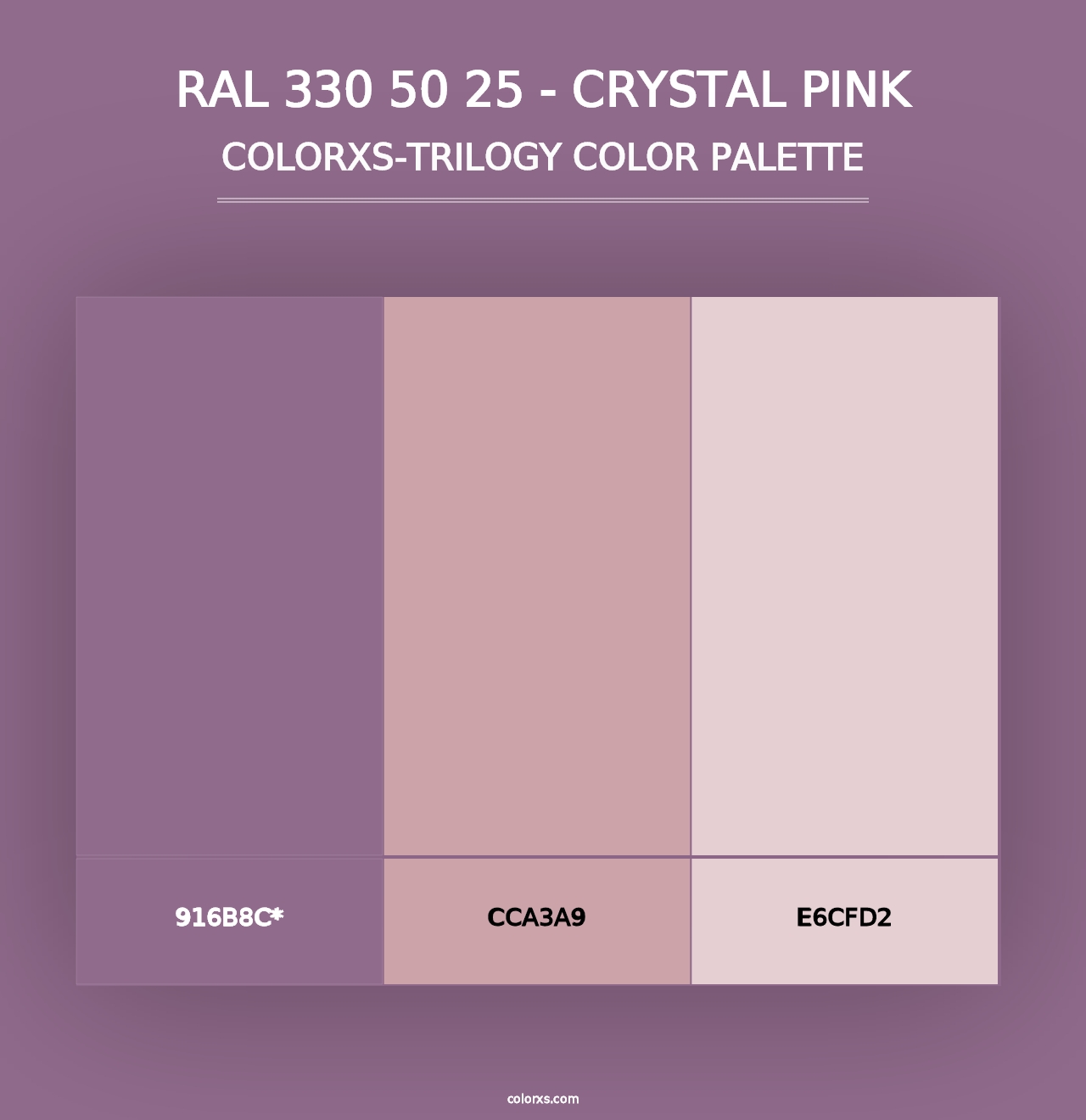 RAL 330 50 25 - Crystal Pink - Colorxs Trilogy Palette