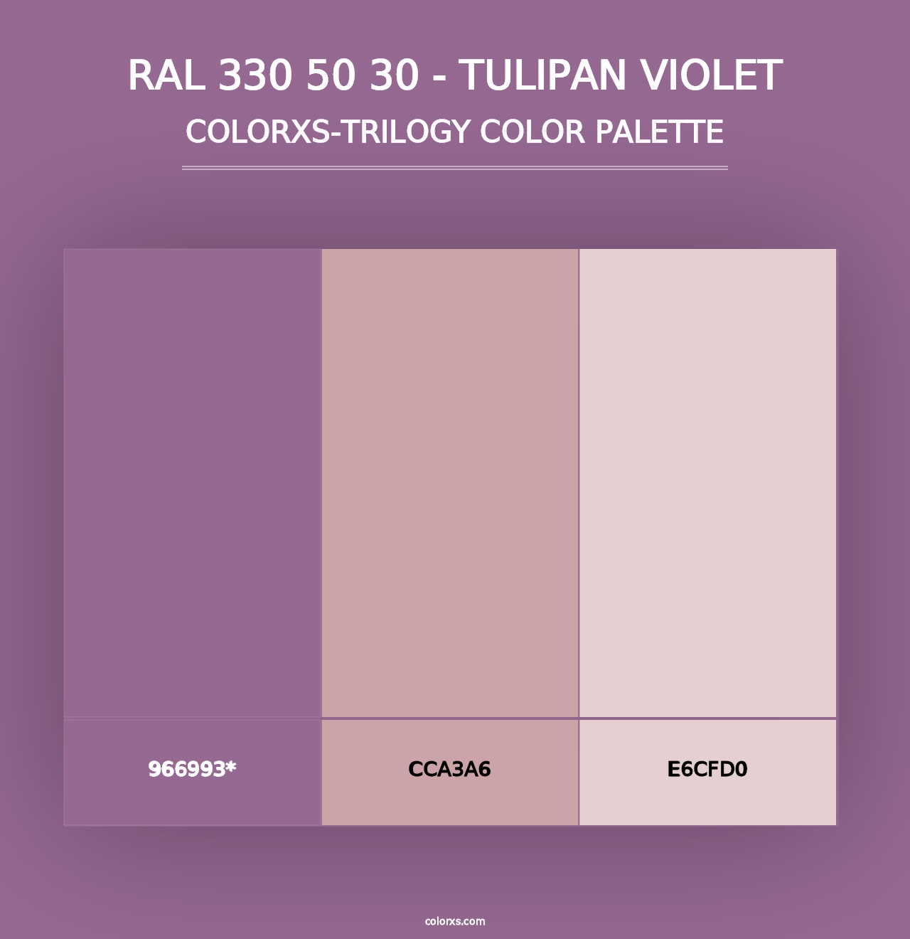 RAL 330 50 30 - Tulipan Violet - Colorxs Trilogy Palette