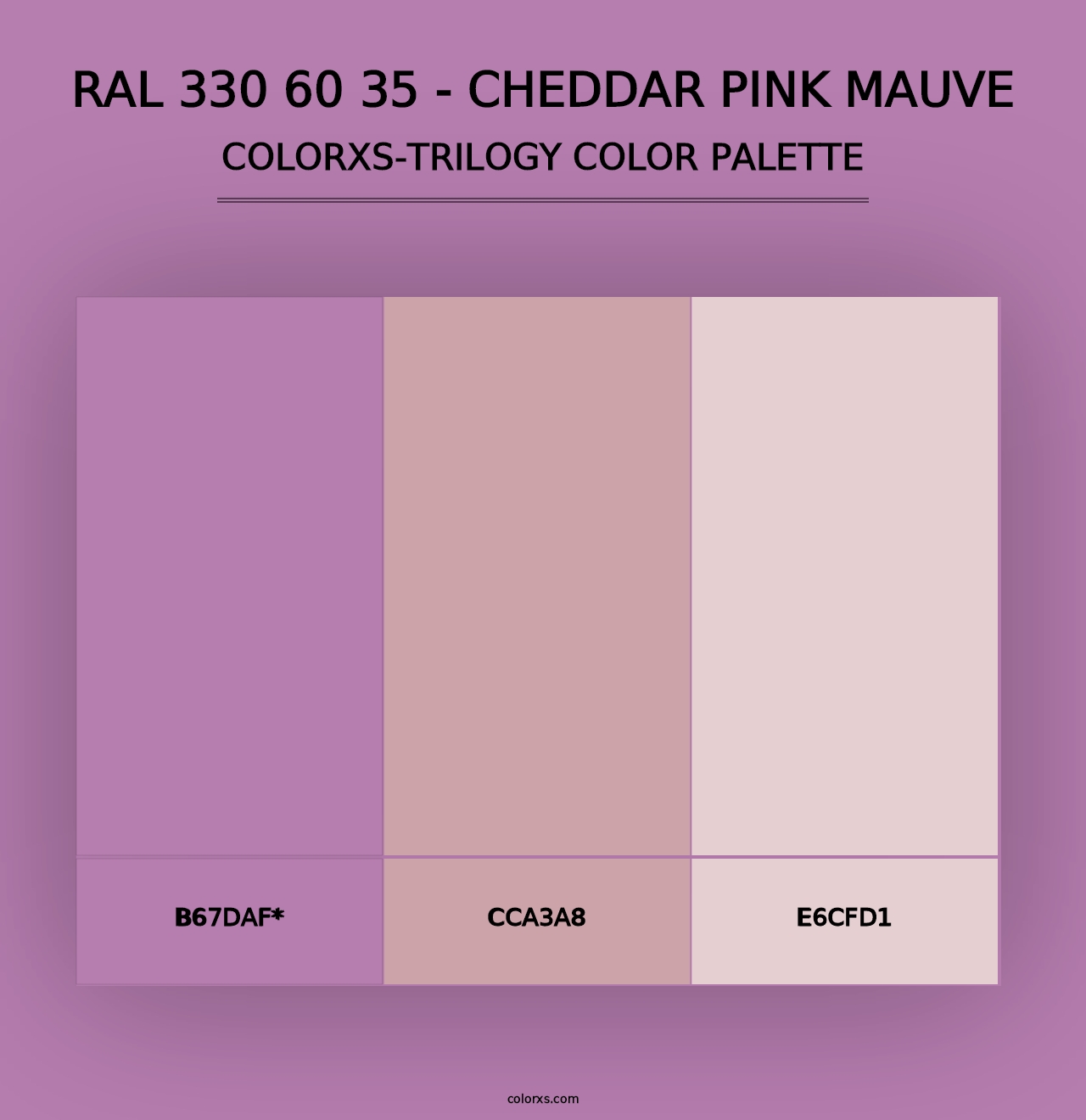 RAL 330 60 35 - Cheddar Pink Mauve - Colorxs Trilogy Palette