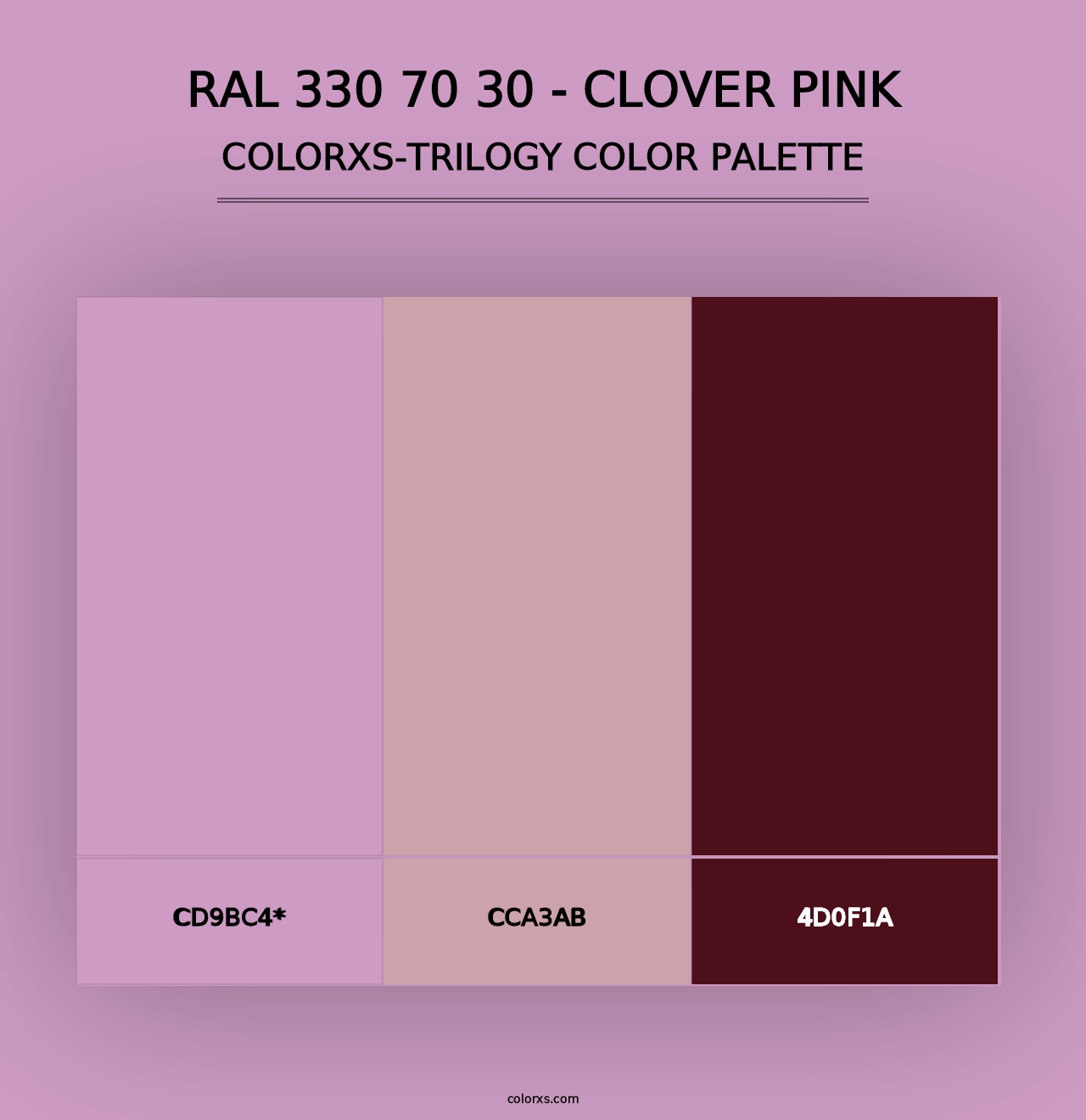 RAL 330 70 30 - Clover Pink - Colorxs Trilogy Palette