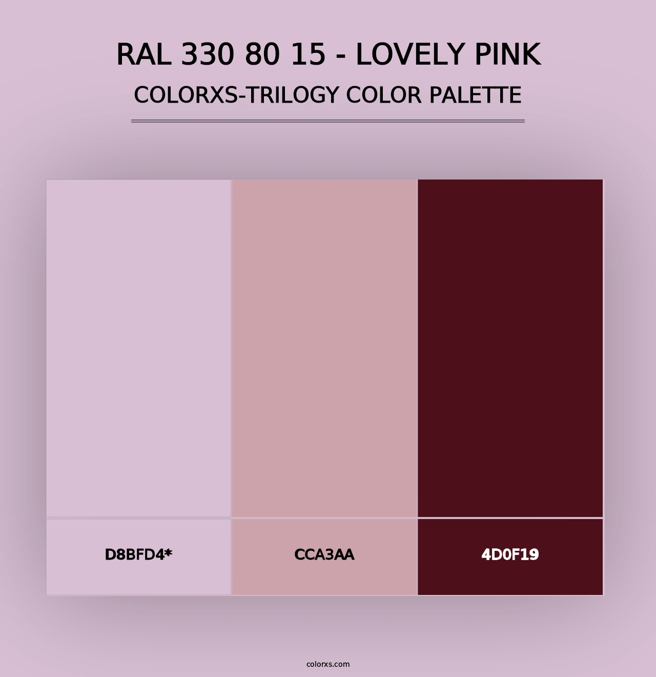 RAL 330 80 15 - Lovely Pink - Colorxs Trilogy Palette