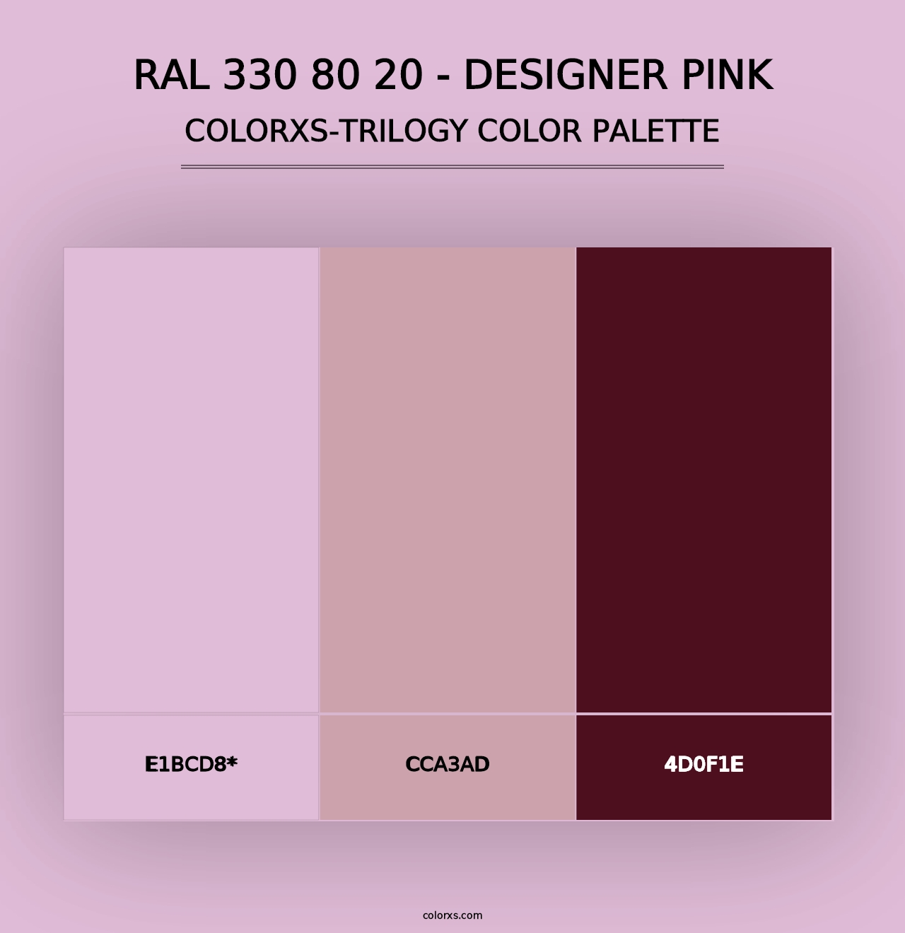 RAL 330 80 20 - Designer Pink - Colorxs Trilogy Palette