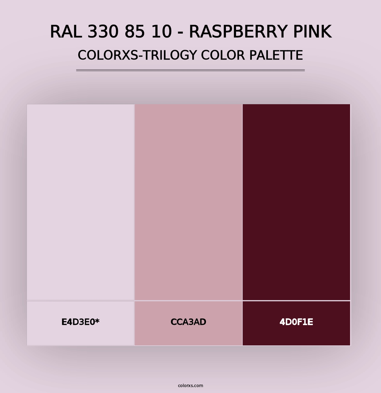 RAL 330 85 10 - Raspberry Pink - Colorxs Trilogy Palette