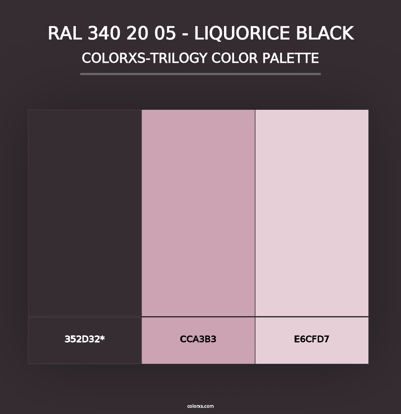 RAL 340 20 05 - Liquorice Black - Colorxs Trilogy Palette