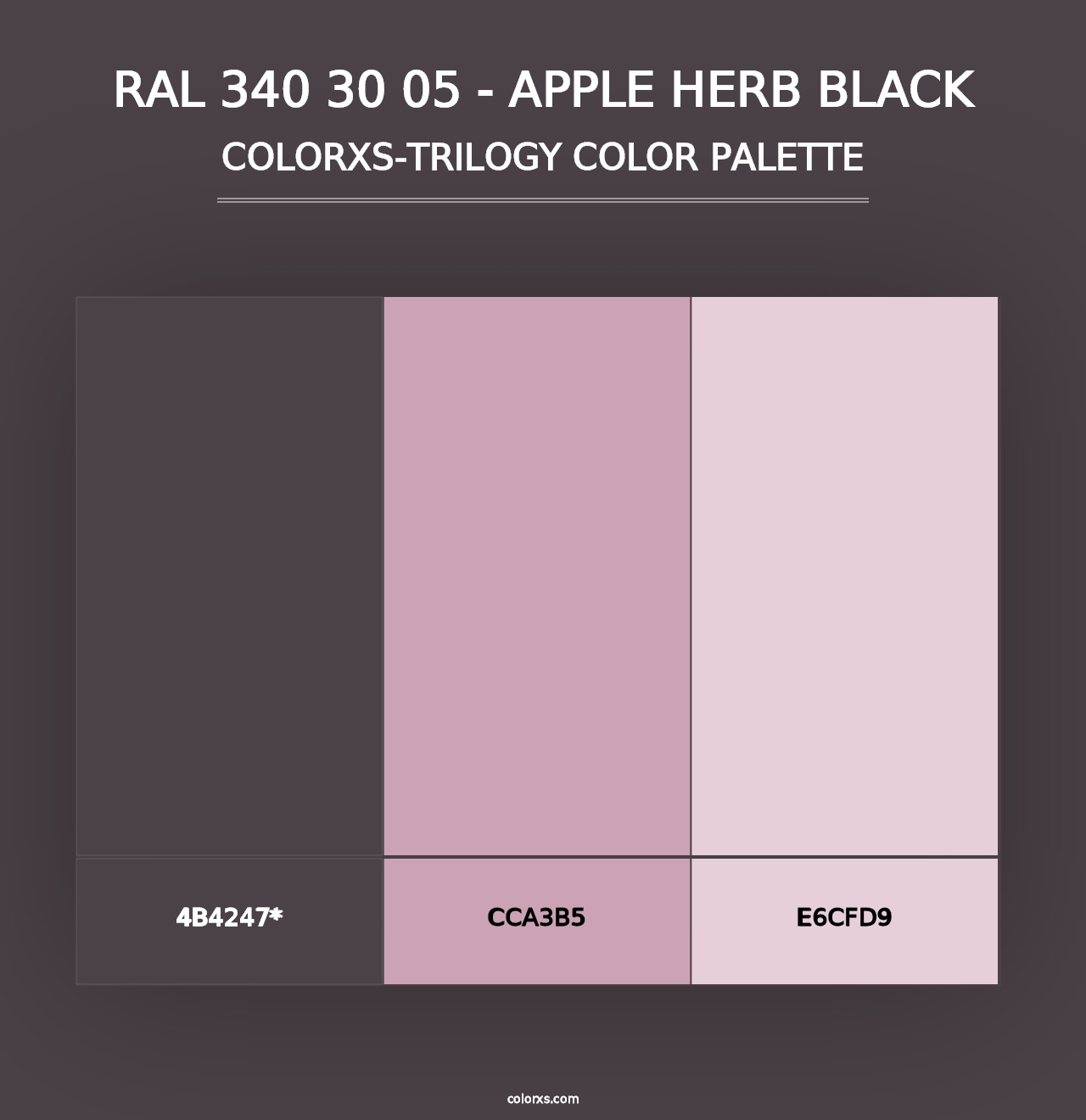 RAL 340 30 05 - Apple Herb Black - Colorxs Trilogy Palette