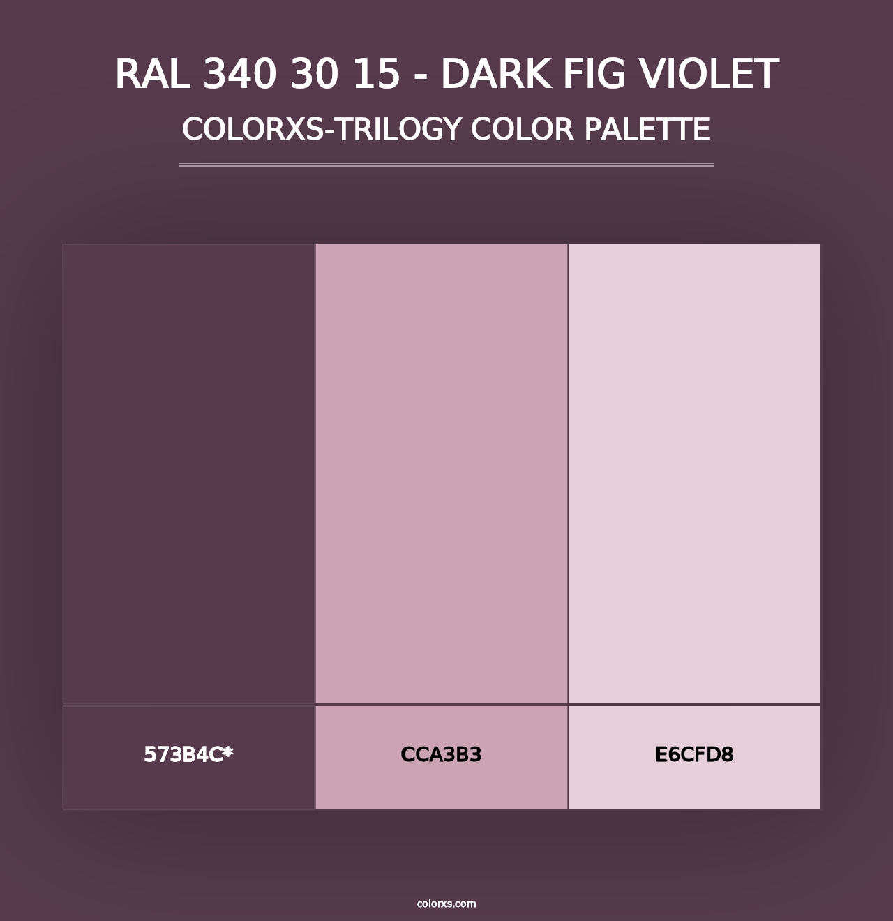 RAL 340 30 15 - Dark Fig Violet - Colorxs Trilogy Palette