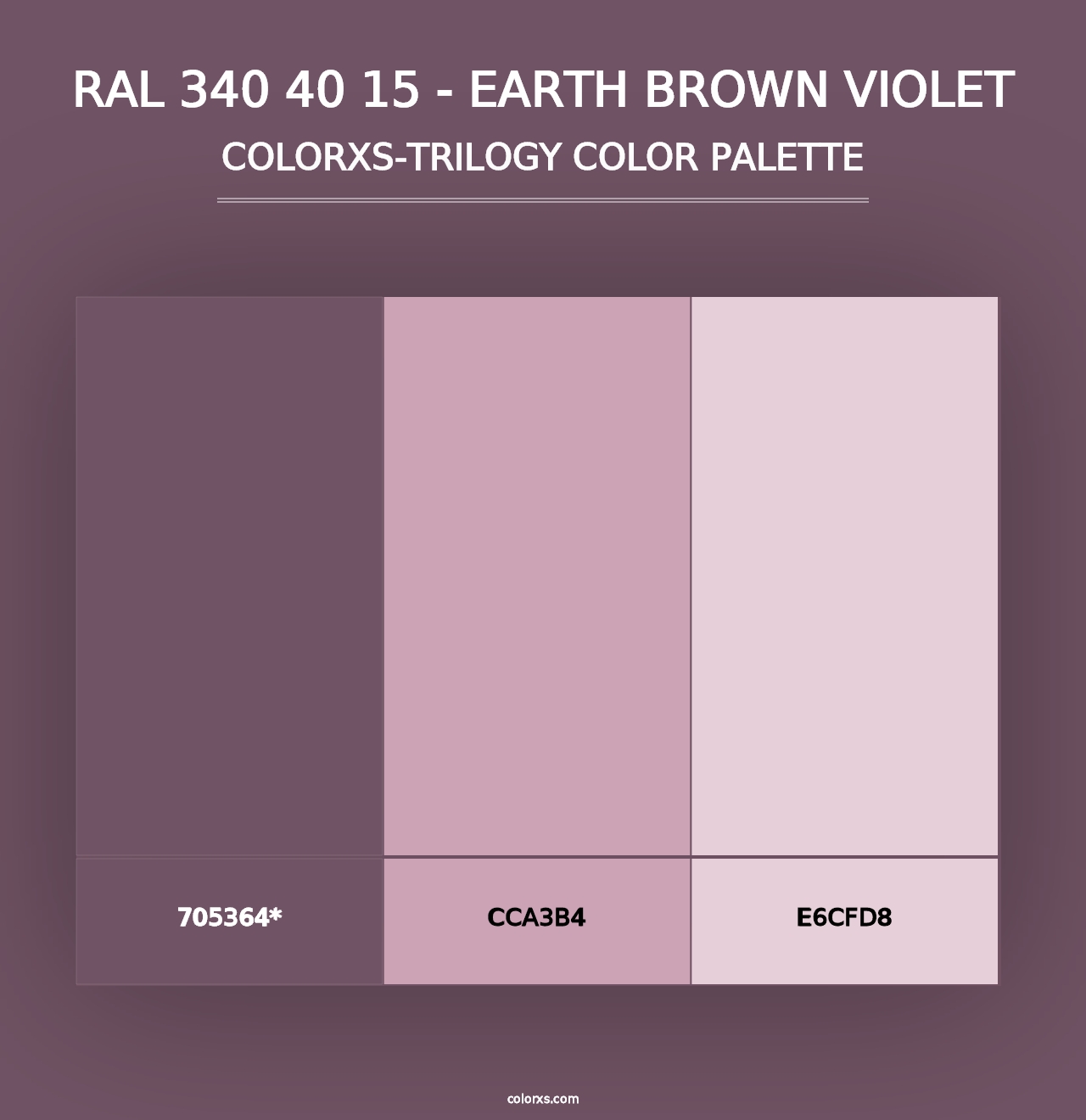 RAL 340 40 15 - Earth Brown Violet - Colorxs Trilogy Palette