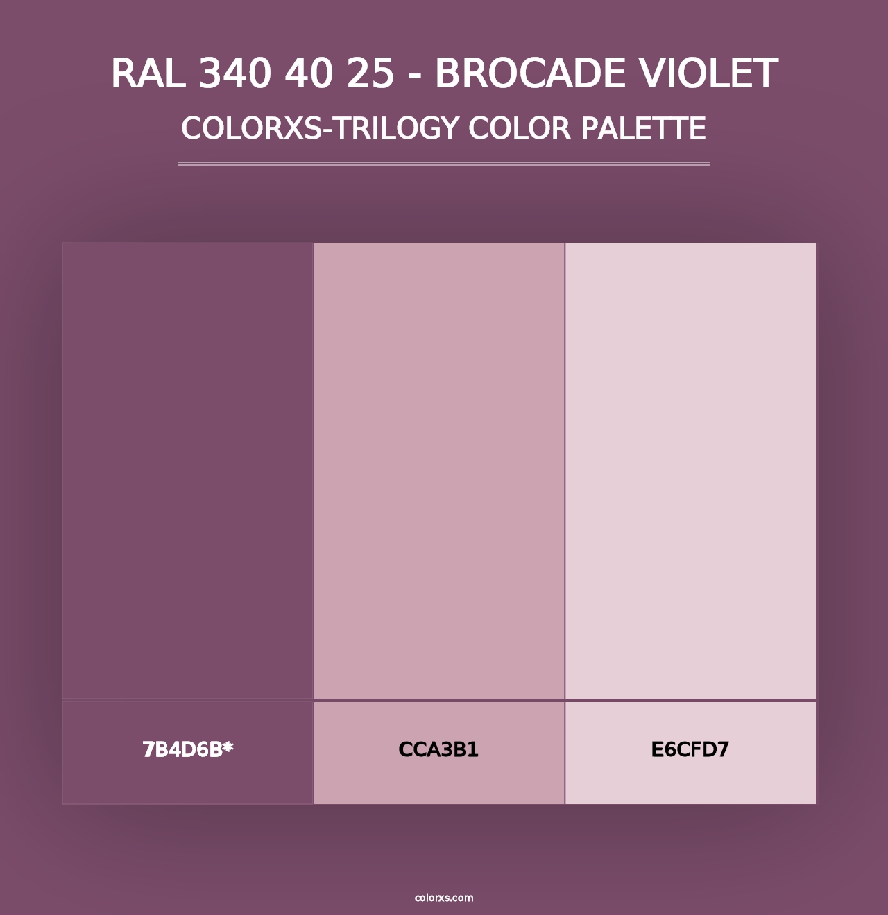 RAL 340 40 25 - Brocade Violet - Colorxs Trilogy Palette