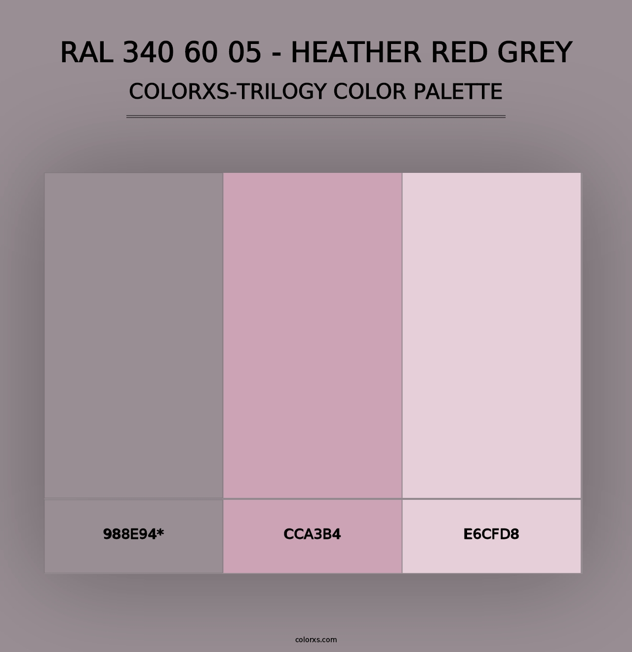 RAL 340 60 05 - Heather Red Grey - Colorxs Trilogy Palette