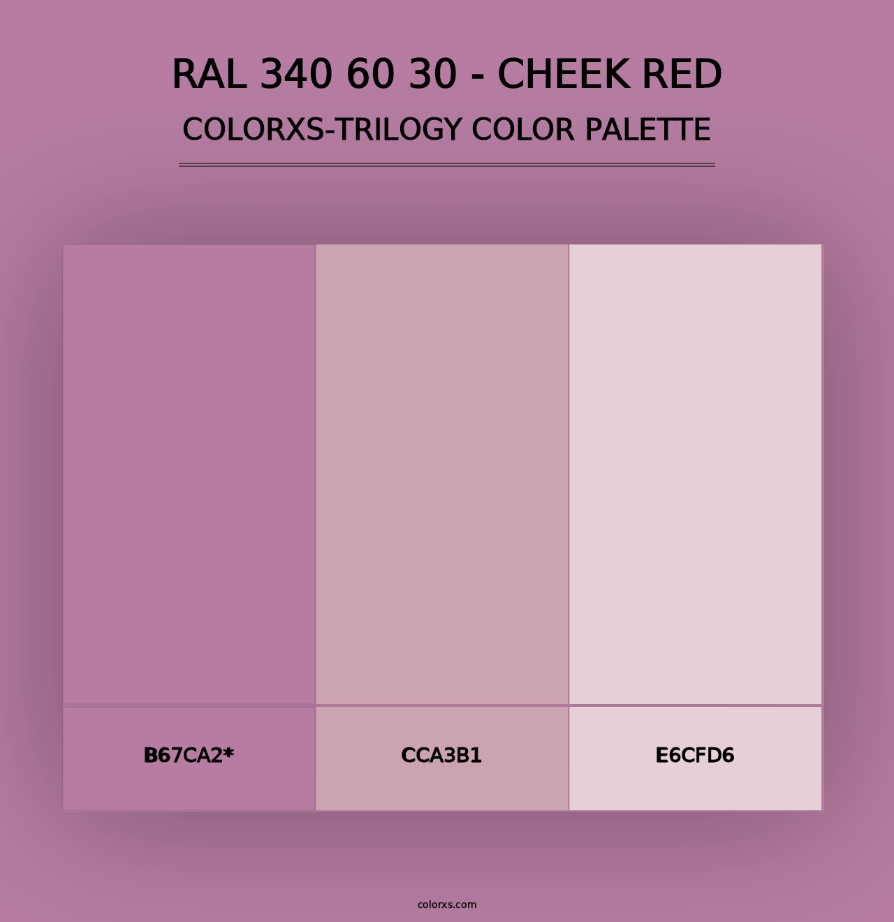 RAL 340 60 30 - Cheek Red - Colorxs Trilogy Palette