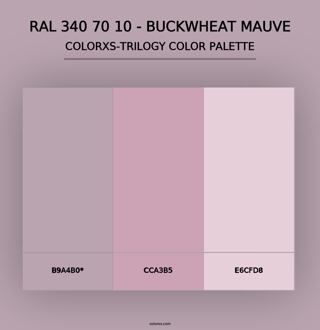 RAL 340 70 10 - Buckwheat Mauve - Colorxs Trilogy Palette