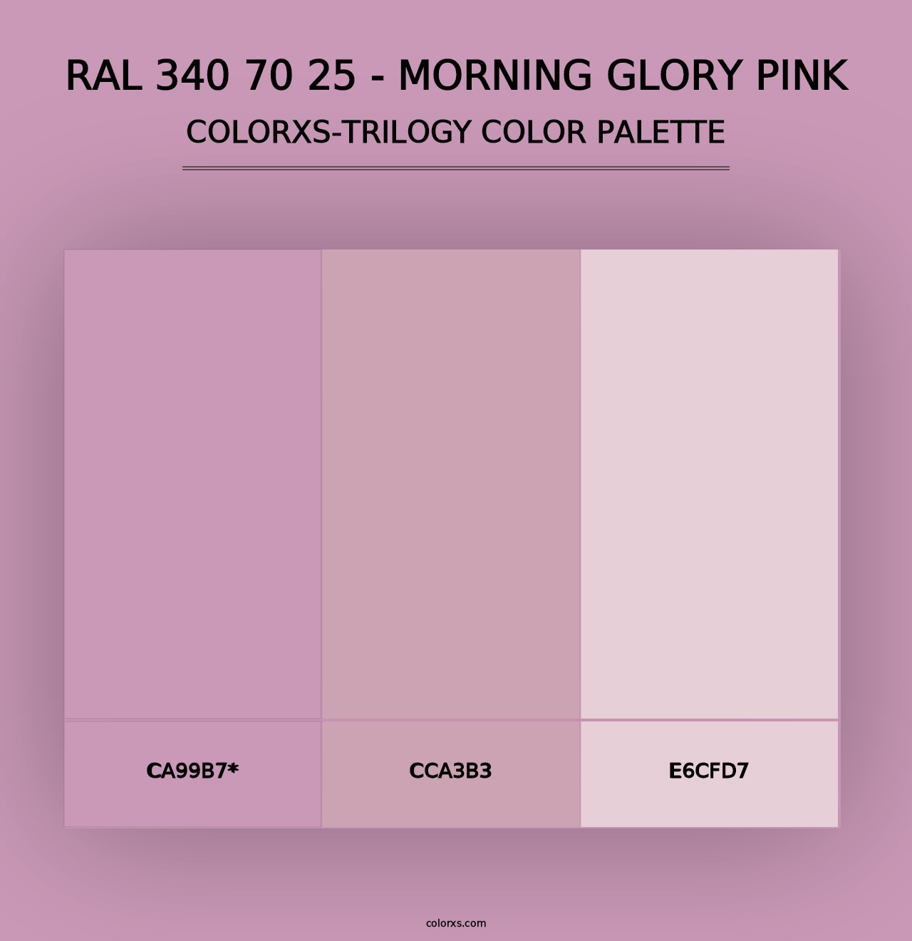 RAL 340 70 25 - Morning Glory Pink - Colorxs Trilogy Palette