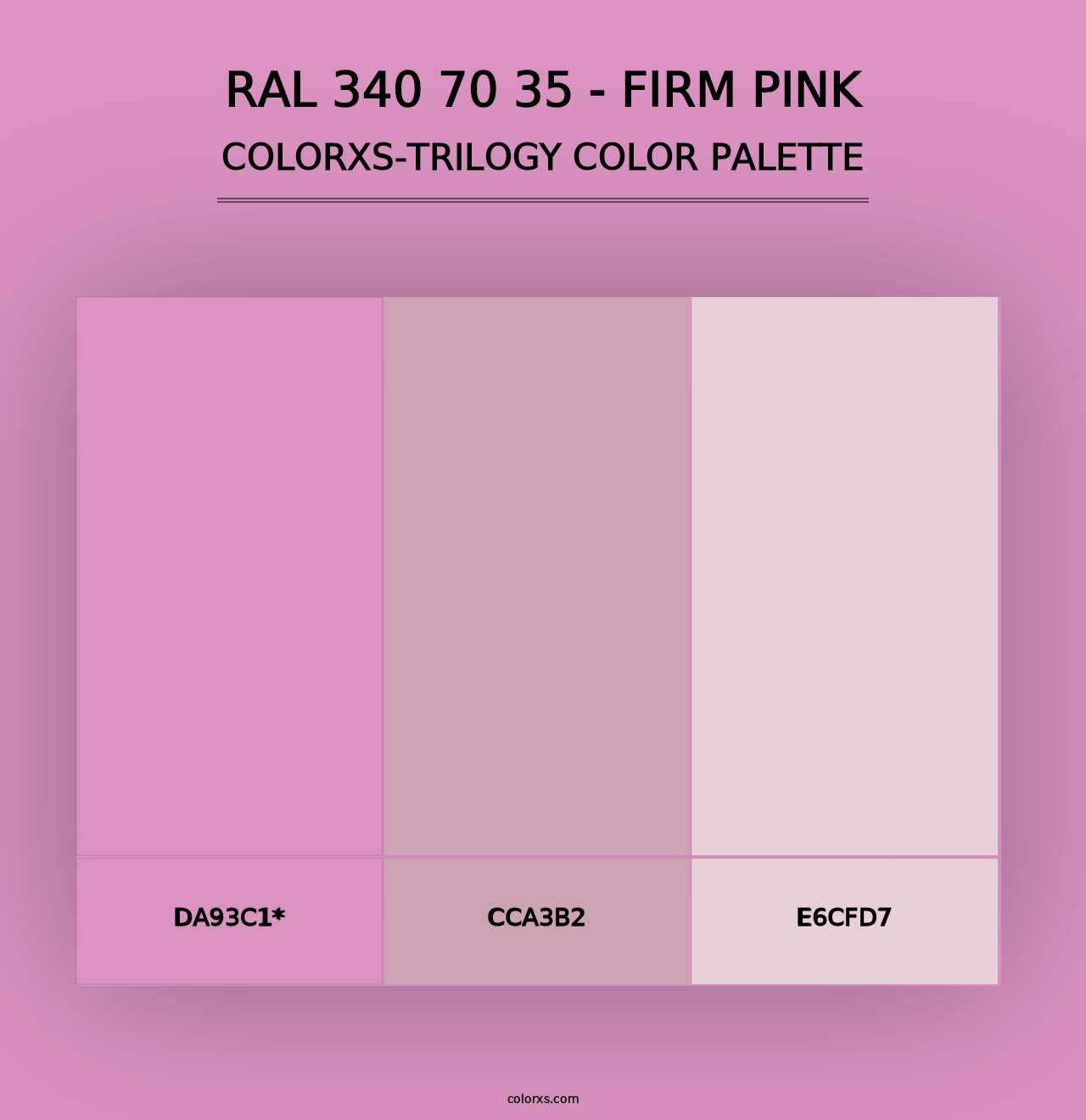 RAL 340 70 35 - Firm Pink - Colorxs Trilogy Palette