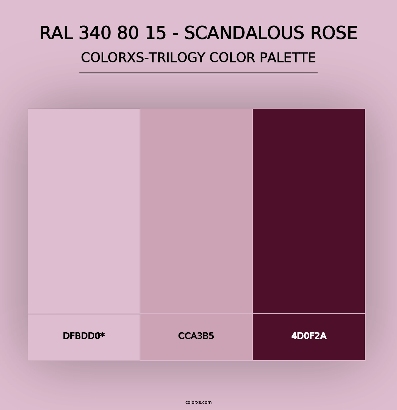 RAL 340 80 15 - Scandalous Rose - Colorxs Trilogy Palette